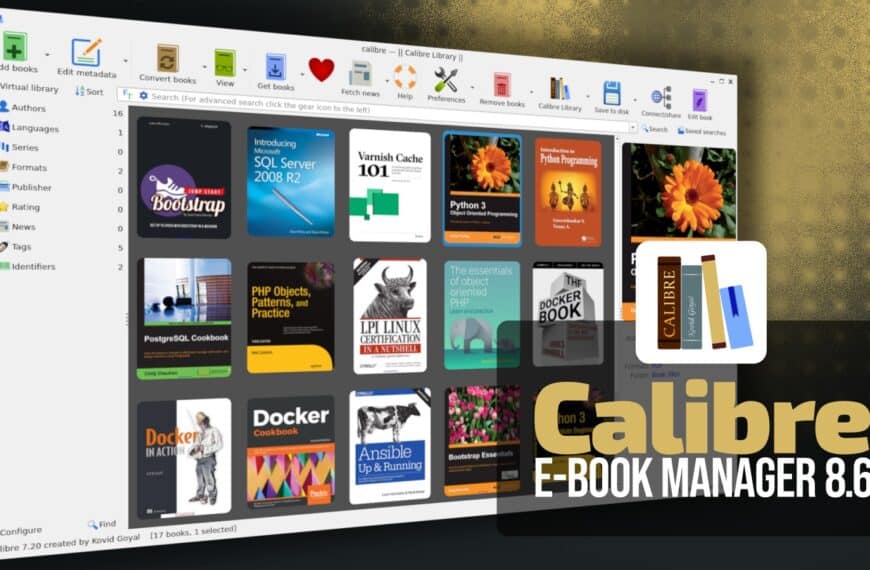 Calibre 8.6 E-book Manager Brings Faster Database Restores