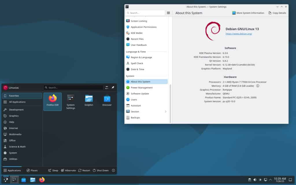 Debian 13 (Trixie) Testing