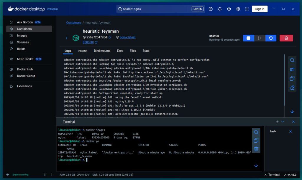 Docker Desktop 4.43
