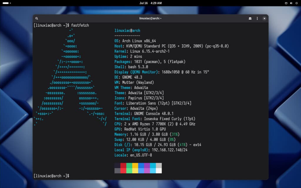 Fastfetch 2.48 System Information Tool