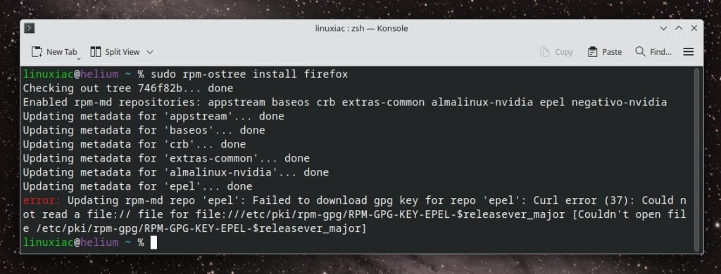 Trying to install Firefox.