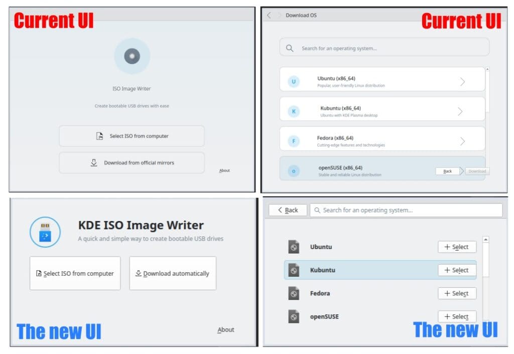 KDE ISO Image Writer Gets a Makeover
