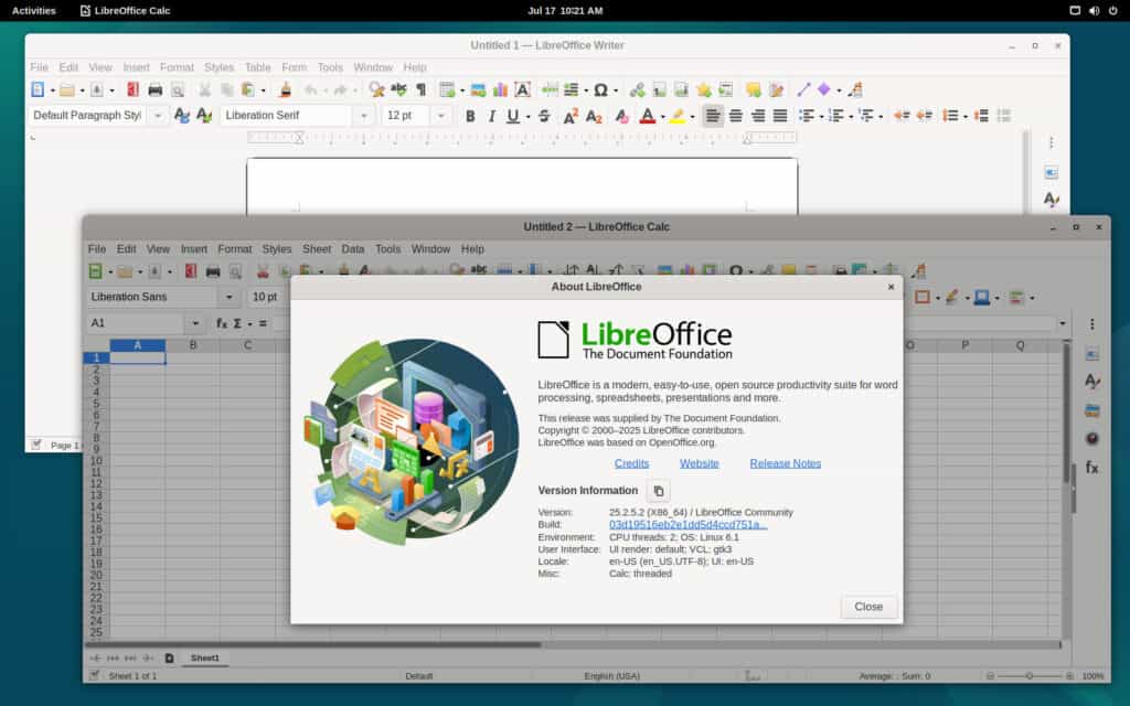 LibreOffice 25.2.5 Open-Source Office Suite