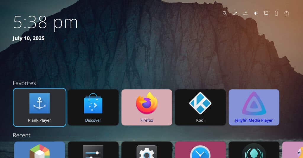 Plasma Bigscreen UI