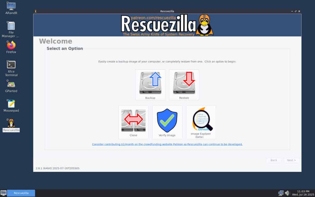 Rescuezilla 2.6.1