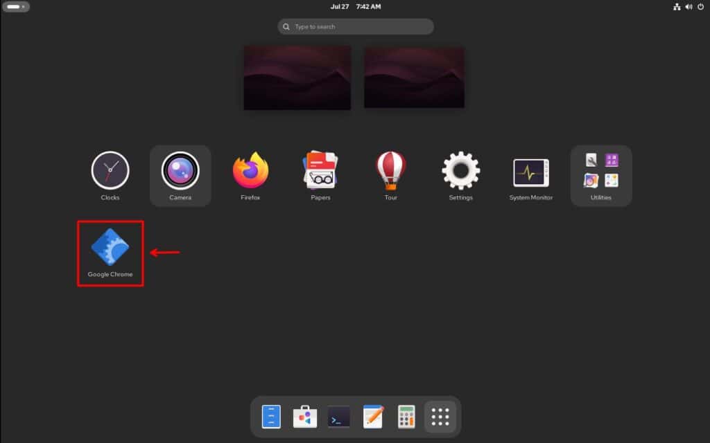 Missing Google Chrome icon in GNOME Dash.
