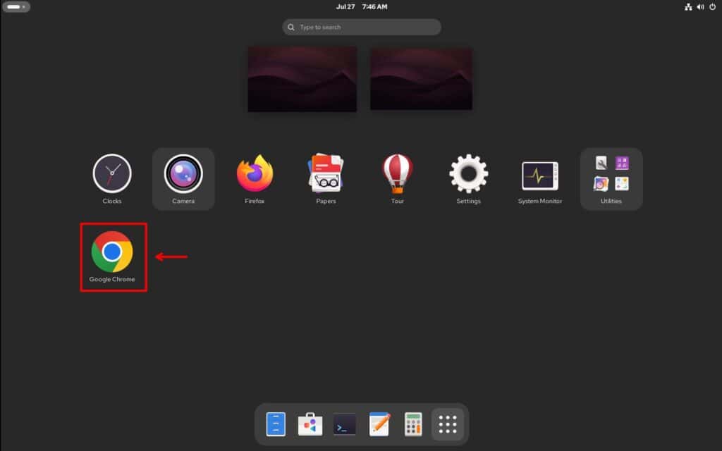 The missing Google Chrome icon has been fixed.