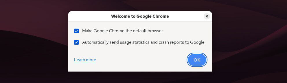Set up Google Chrome’s initial settings.