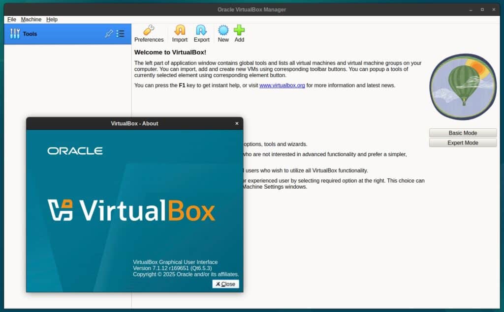 VirtualBox 7.1.12