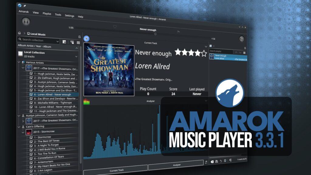 Amarok 3.3.1 Music Player Arrives with Bug Fixes, UI Updates