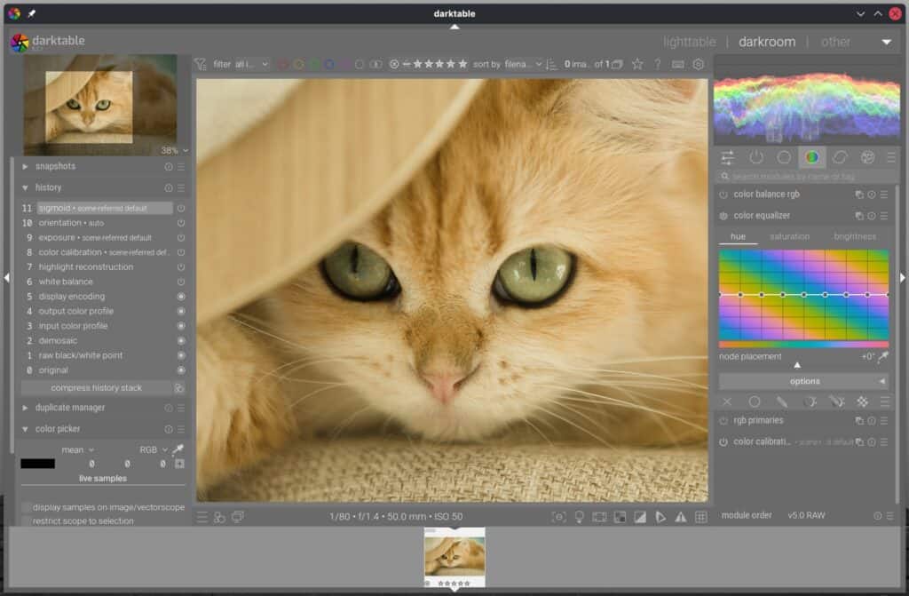 Darktable 5.2.1 RAW照片编辑工具