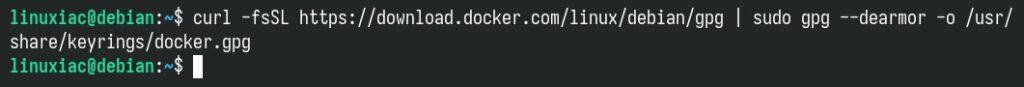 Add Docker’s GPG repo key.