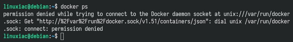 Docker permission denied.
