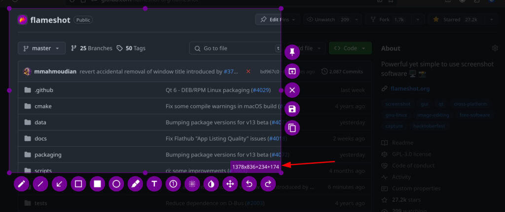 Flameshot 13.0 Screenshot Tool