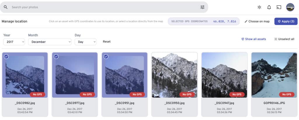 Manage missing GPS location.
