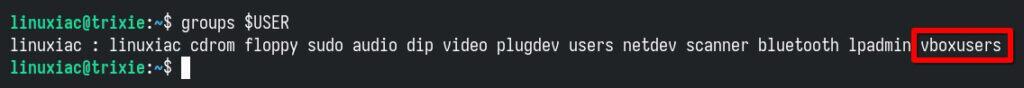 Check the user’s groups.