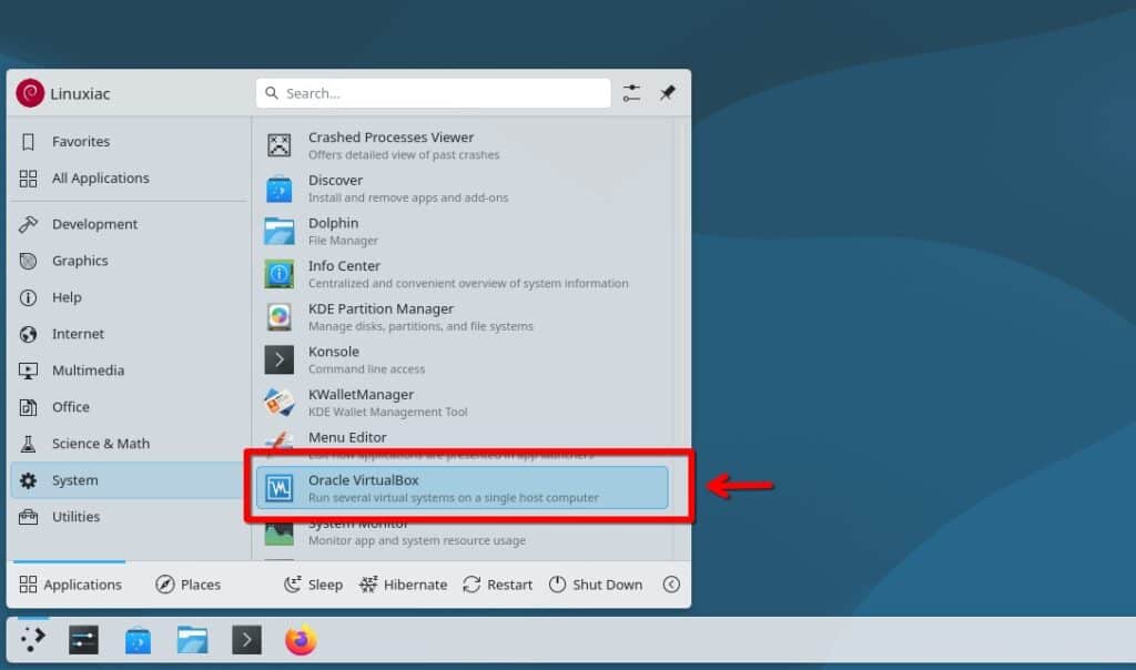 Starting VirtualBox.