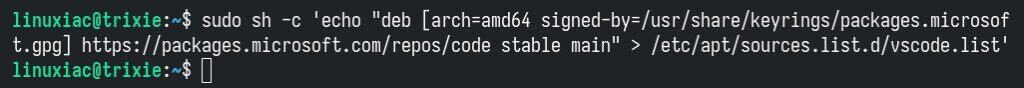 Add the VS Code repository.