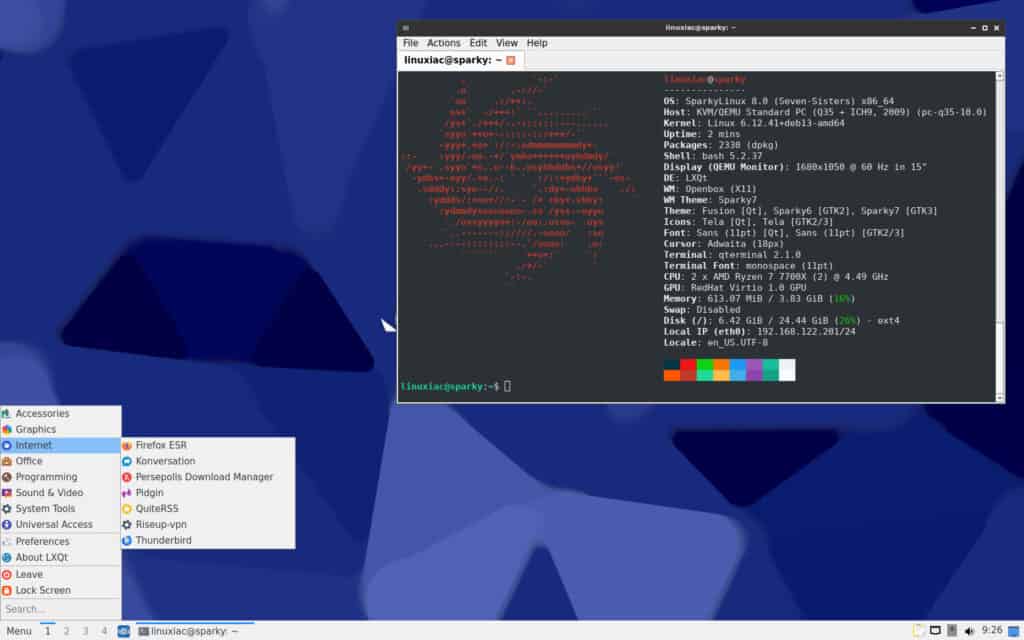 SparkyLinux 8.0 LXQt Desktop