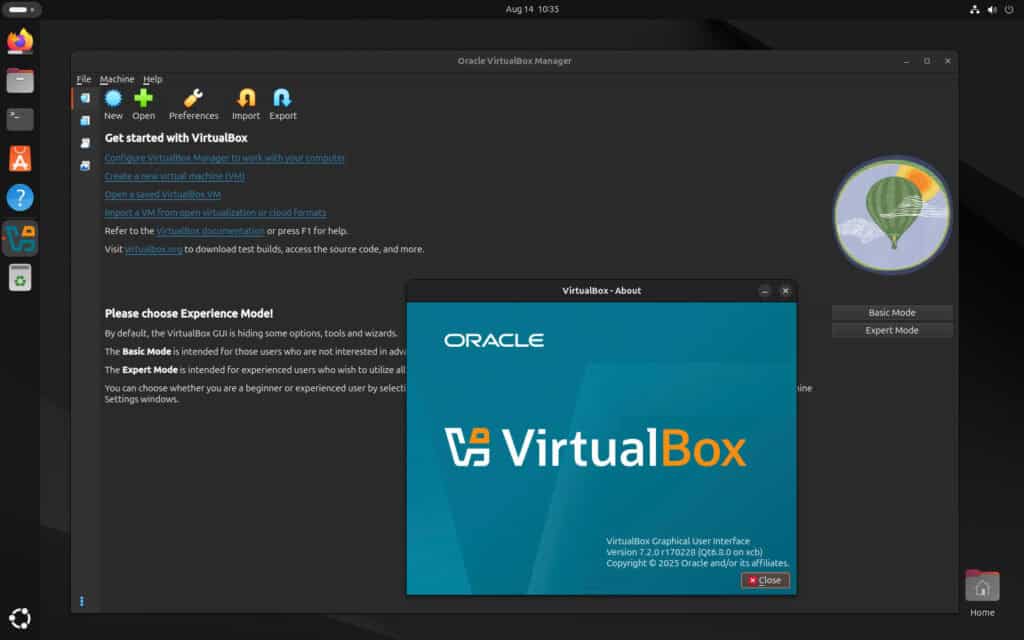 VirtualBox 7.2