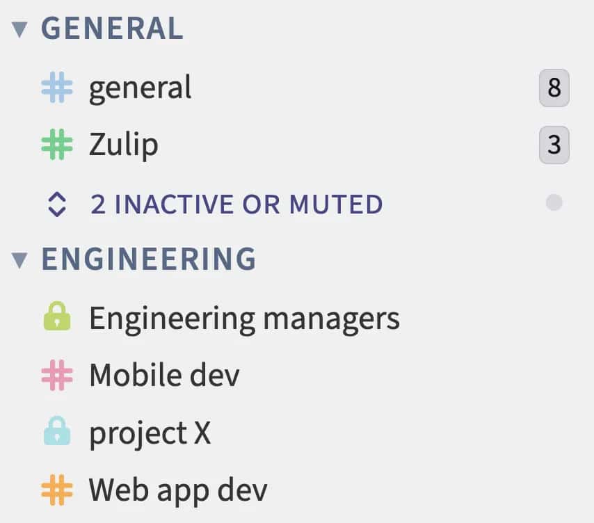 Channel folders