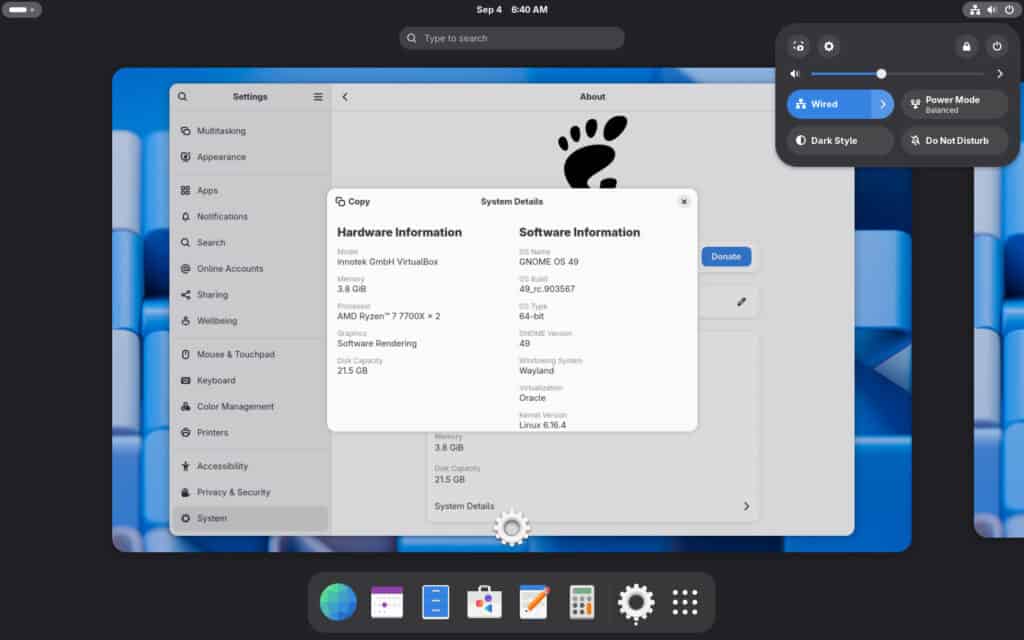GNOME 49 RC