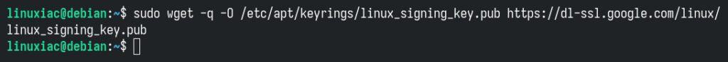 Import Google’s signed key.