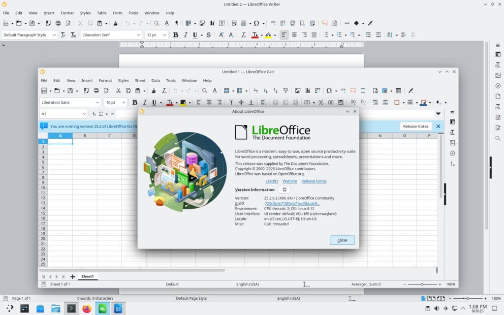 LibreOffice 25.2.6 Open-Source Office Suite