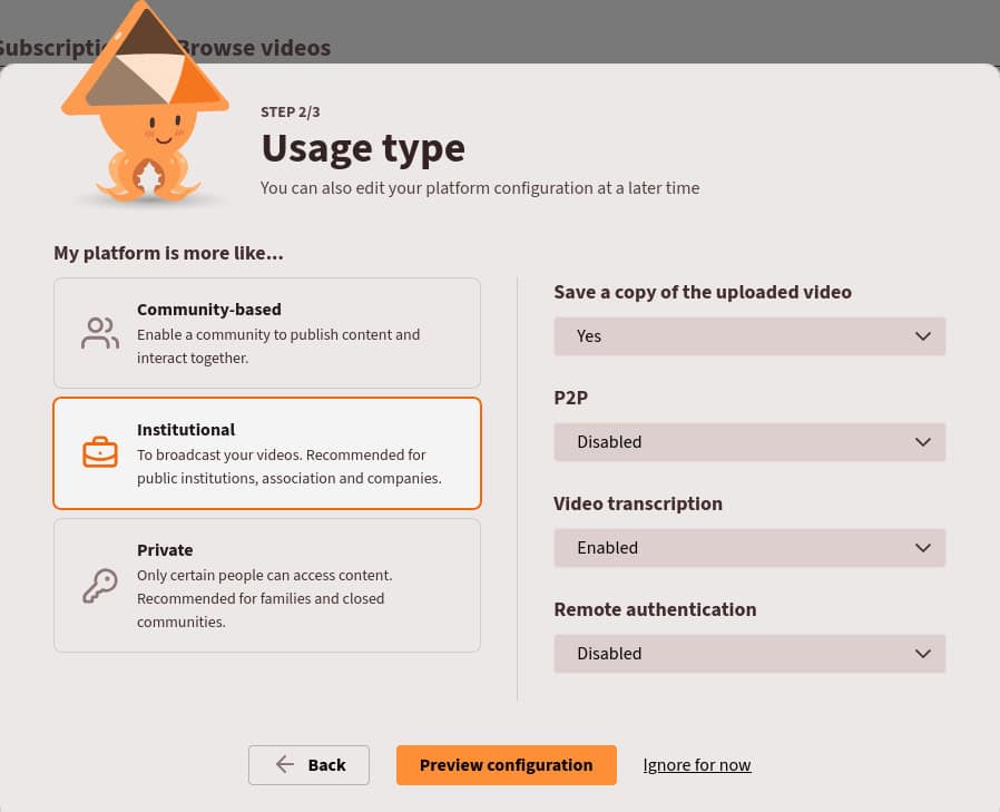 Customization wizard.