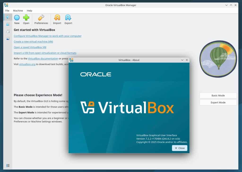 VirtualBox 7.2.2