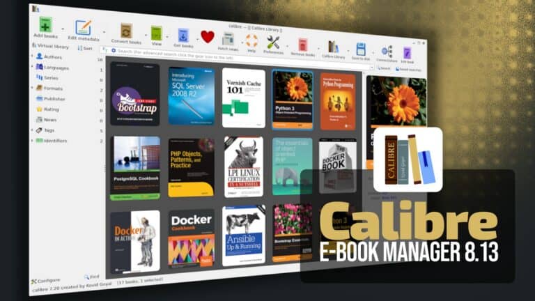 Calibre 8.13 Released with Virtual Library Improvements
