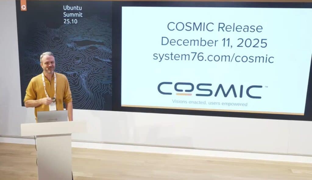 System76 CEO Carl Richell at Ubuntu Summit 25.10.