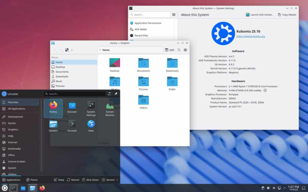 Kubuntu 25.10 "Questing Quokka"