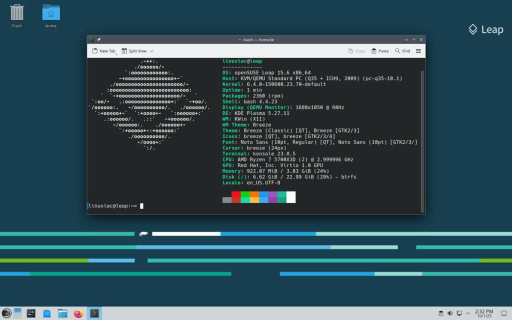 openSUSE Leap 15.6 before starting the upgrade to Leap 16.