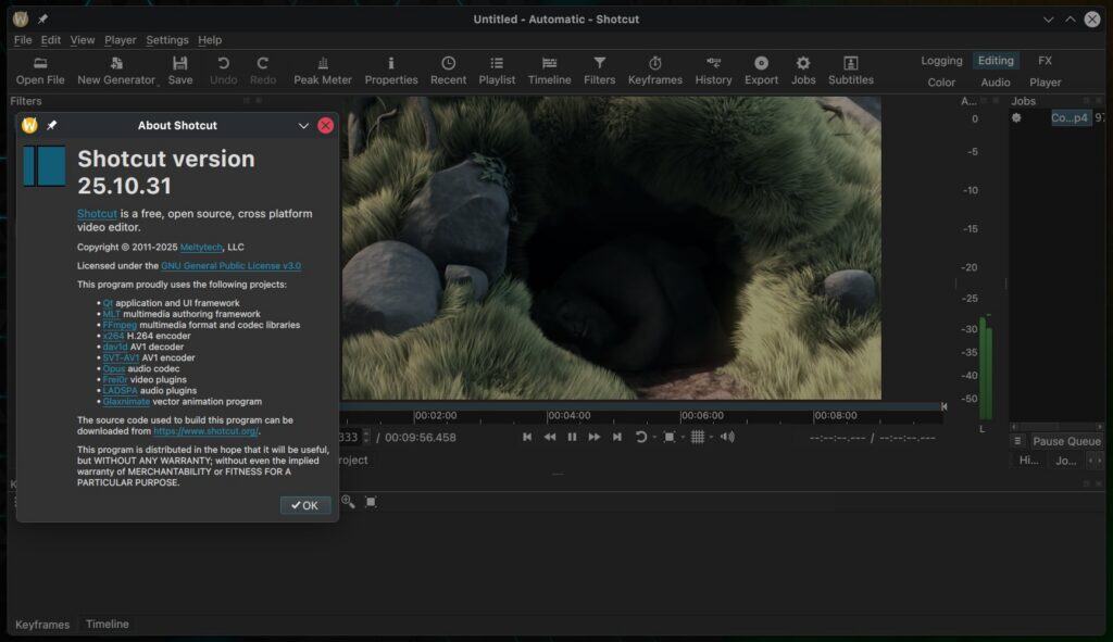 Shotcut 25.10 Video Editor
