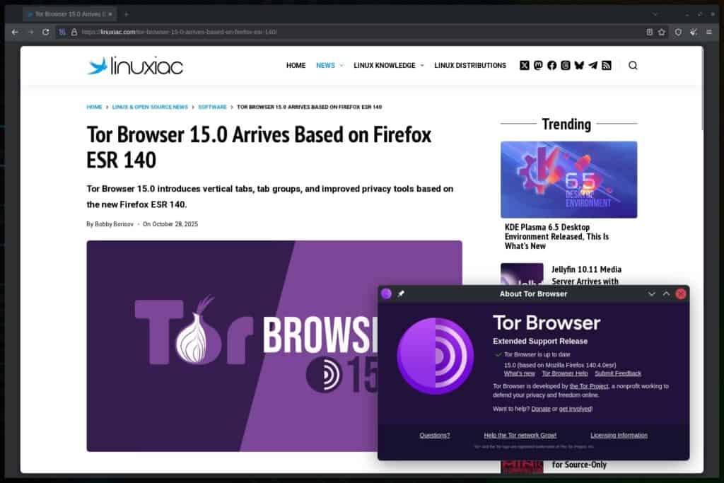 Tor Browser 15.0