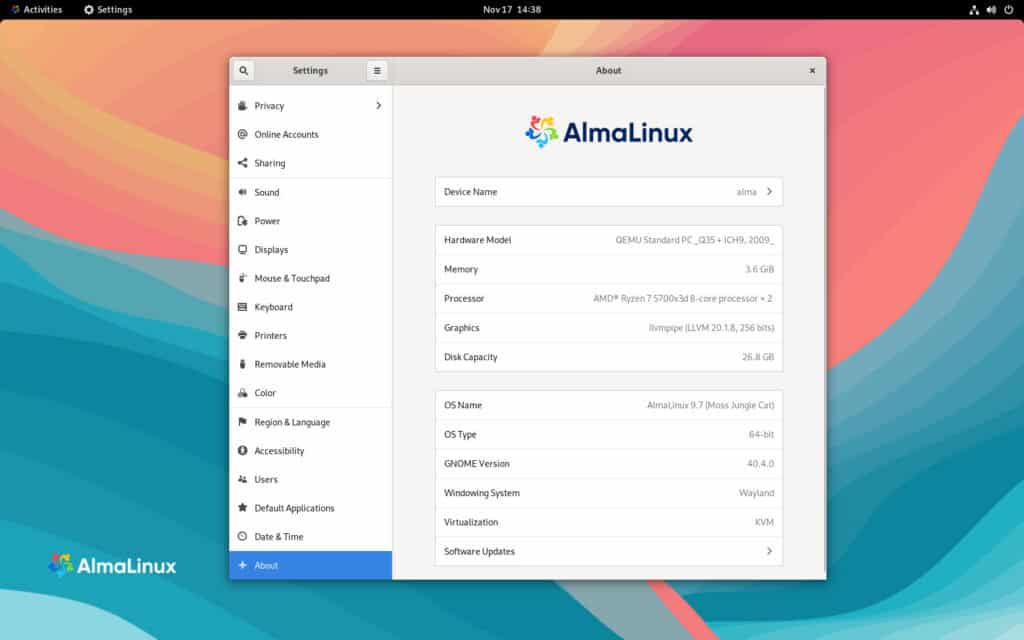 AlmaLinux 9.7 (Moss Jungle Cat)