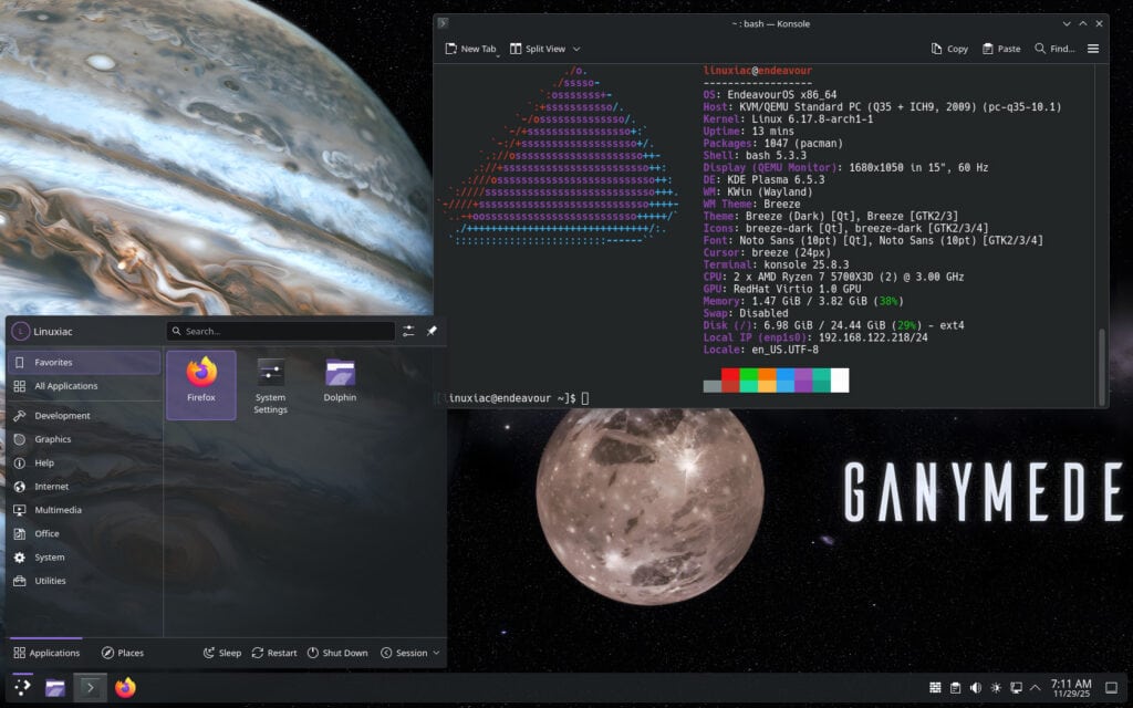 EndeavourOS Ganymede