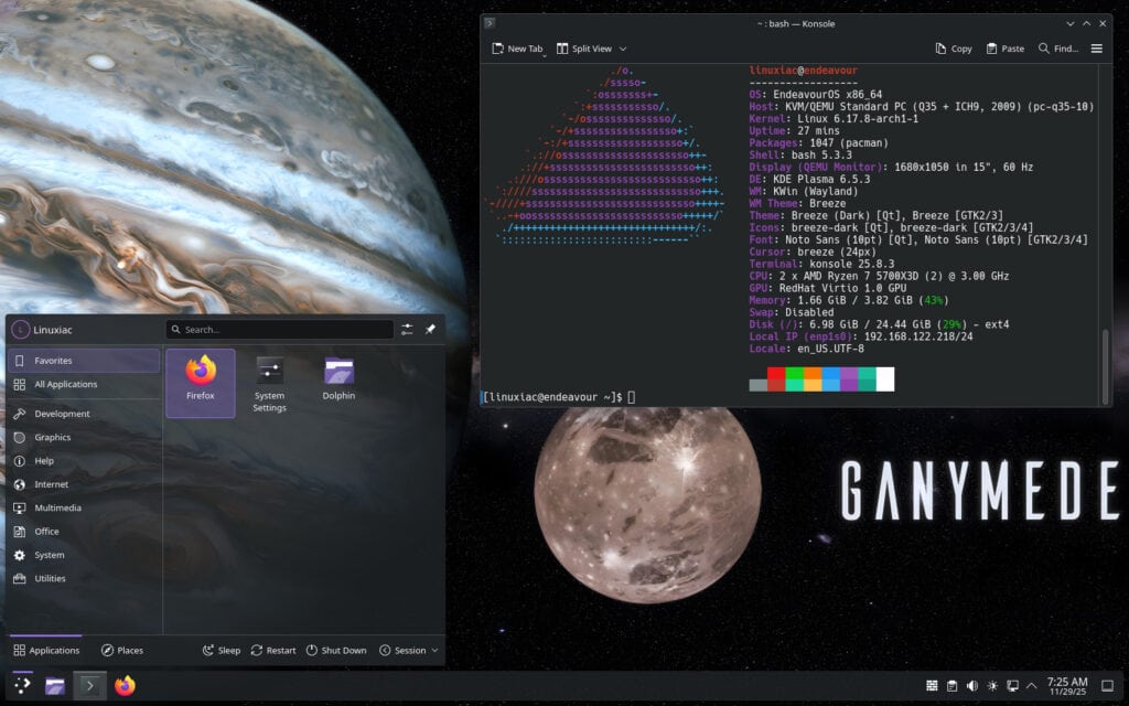 EndeavourOS Ganymede