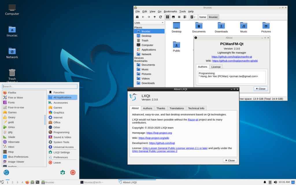 LXQt 2.3 Desktop Environment