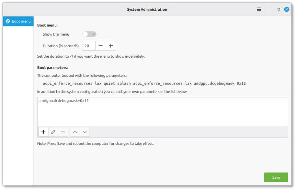 The new System Administration tool.