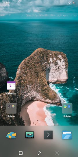 Plasma Mobile 6.5 Folio Homescreen