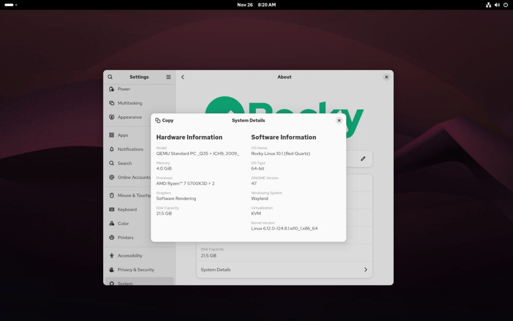 Rocky Linux 10.1
