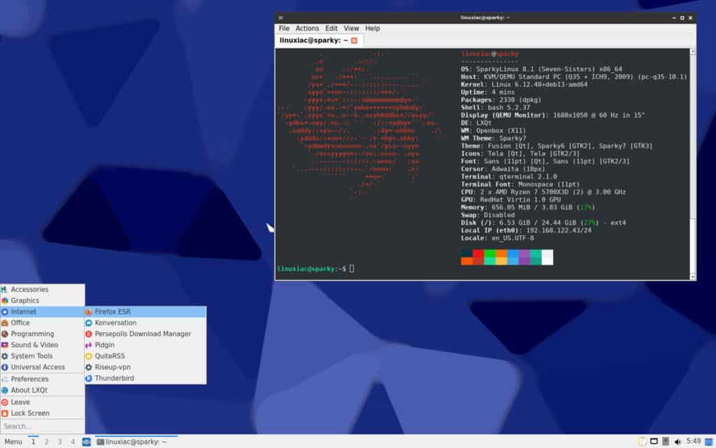 Sparky Linux 8.1 LXQt Edition