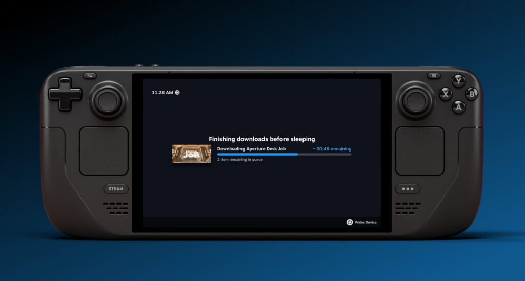 Steam Deck now allows you to complete game downloads with the screen off.