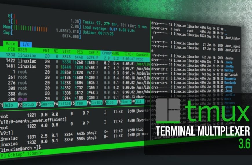 Tmux 3.6 Update Adds Scrollbars, New Theme Mode