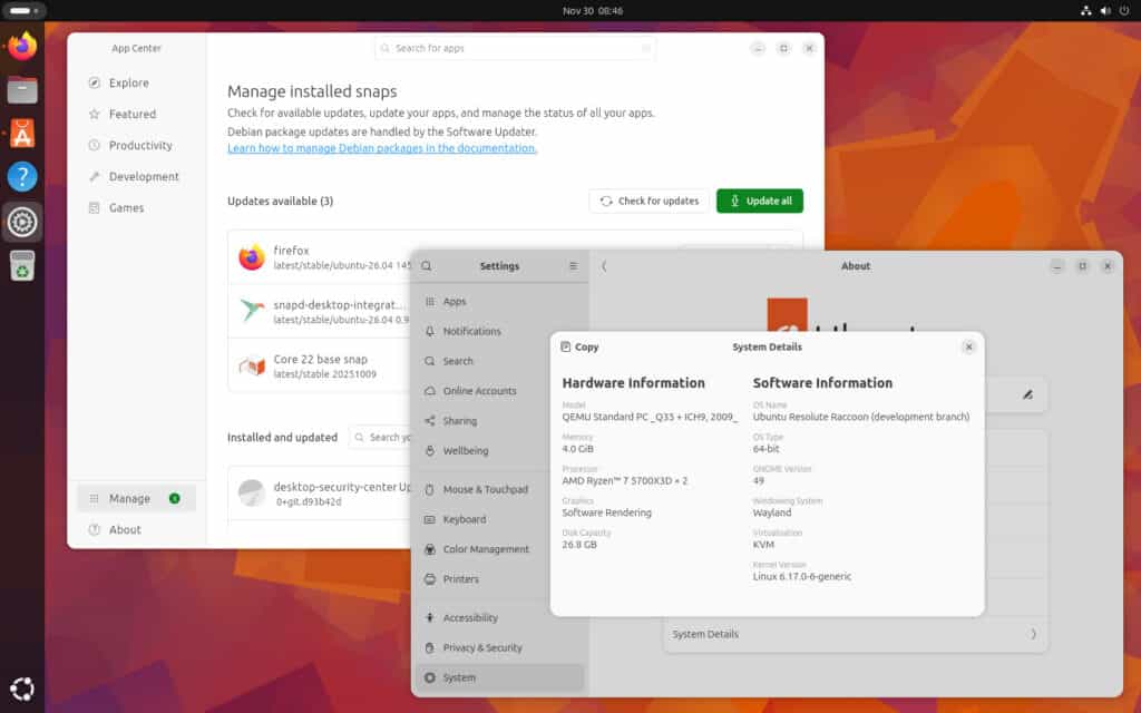 Ubuntu 26.04 LTS (development branch)
