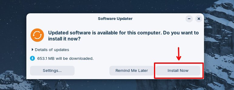 Install any pending software updates.