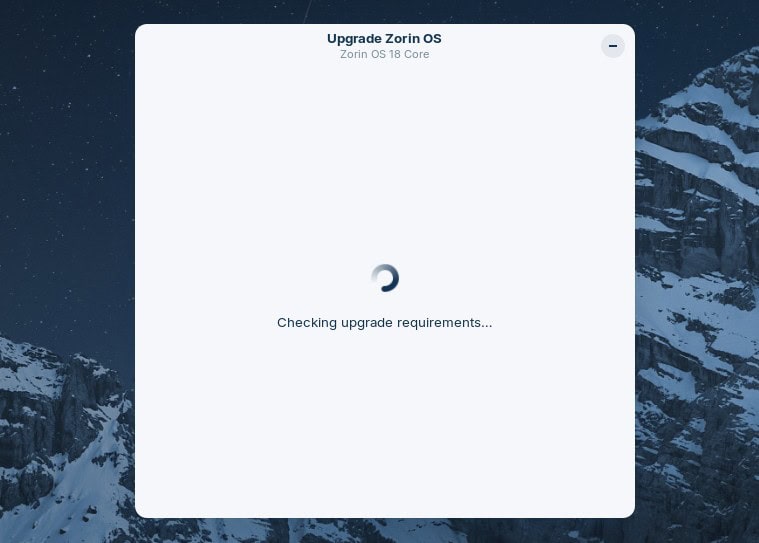 Checking the upgrade requirements.
