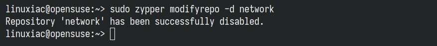 Disable a repository on openSUSE.